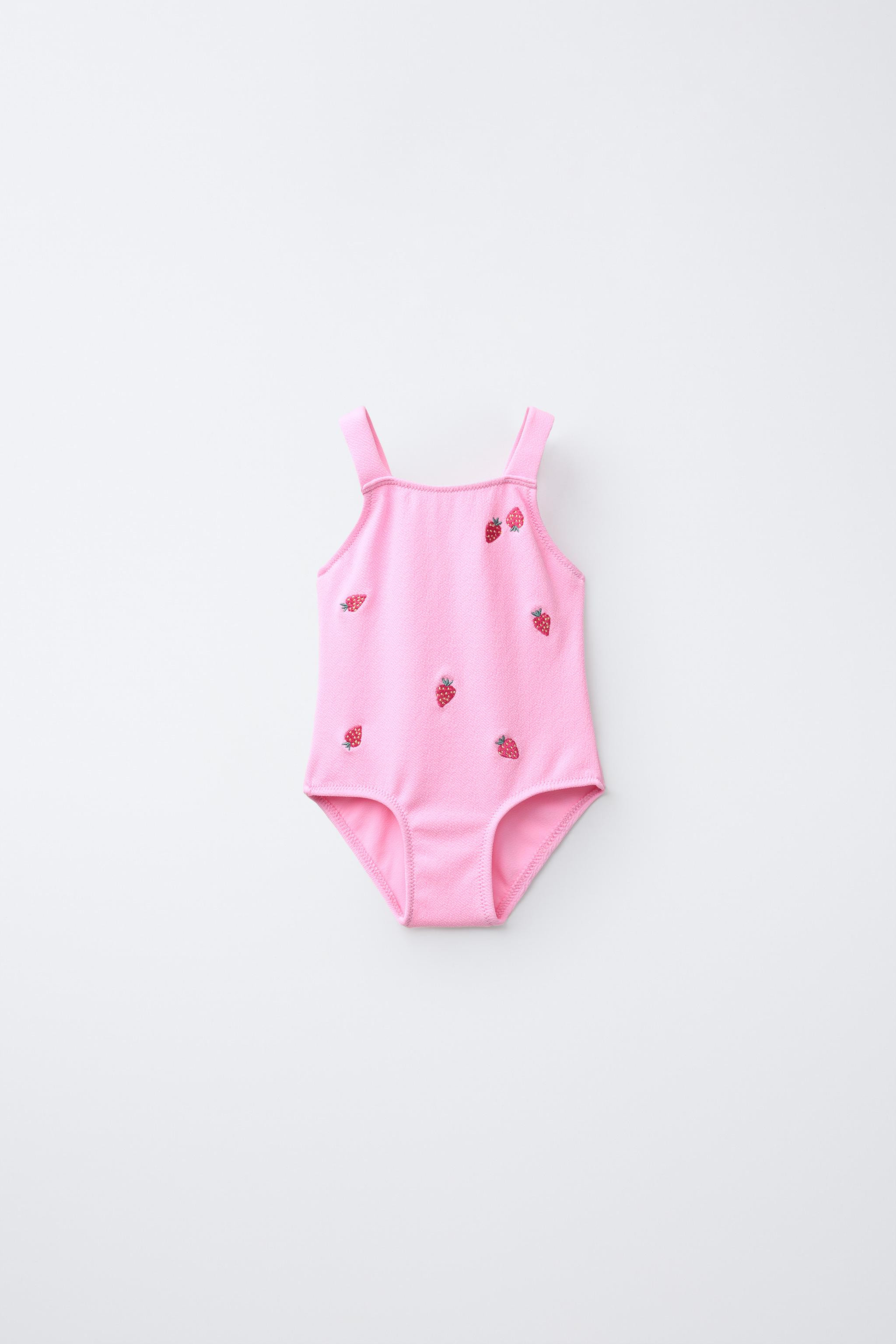2-6 YEARS / EMBROIDERED STRAWBERRY ONE-PIECE SWIMSUIT | Zara US