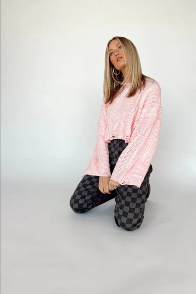 Distressed Out Sweater in Color | Vestique