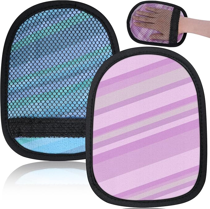 2 Pcs Sand Wipe Off Mitts, Stripe Sand Remover for Beach, Beach Sand Remover Cleaner Mitts Bag, B... | Amazon (US)