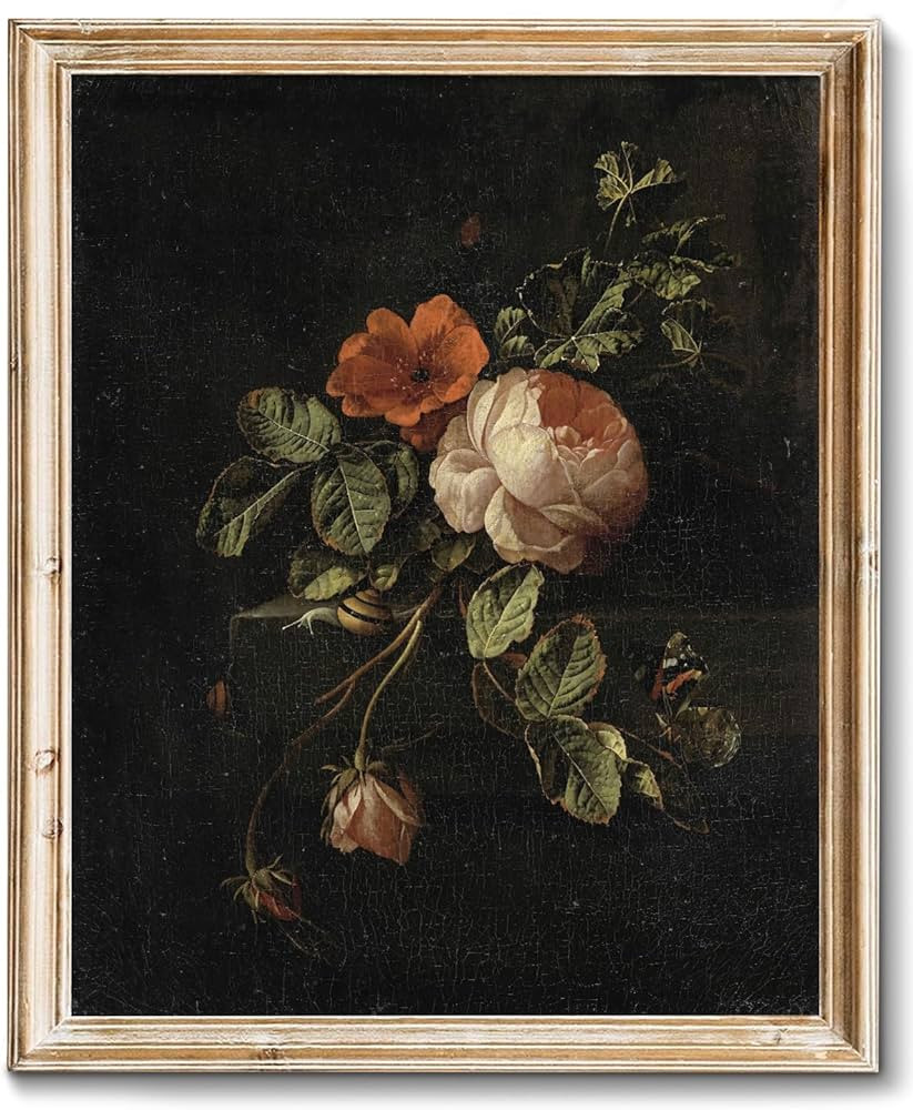 RETRART Vintage Wall Art, Vintage Floral Wall Art Prints - Moody Dark Academia Decor for Rustic A... | Amazon (US)
