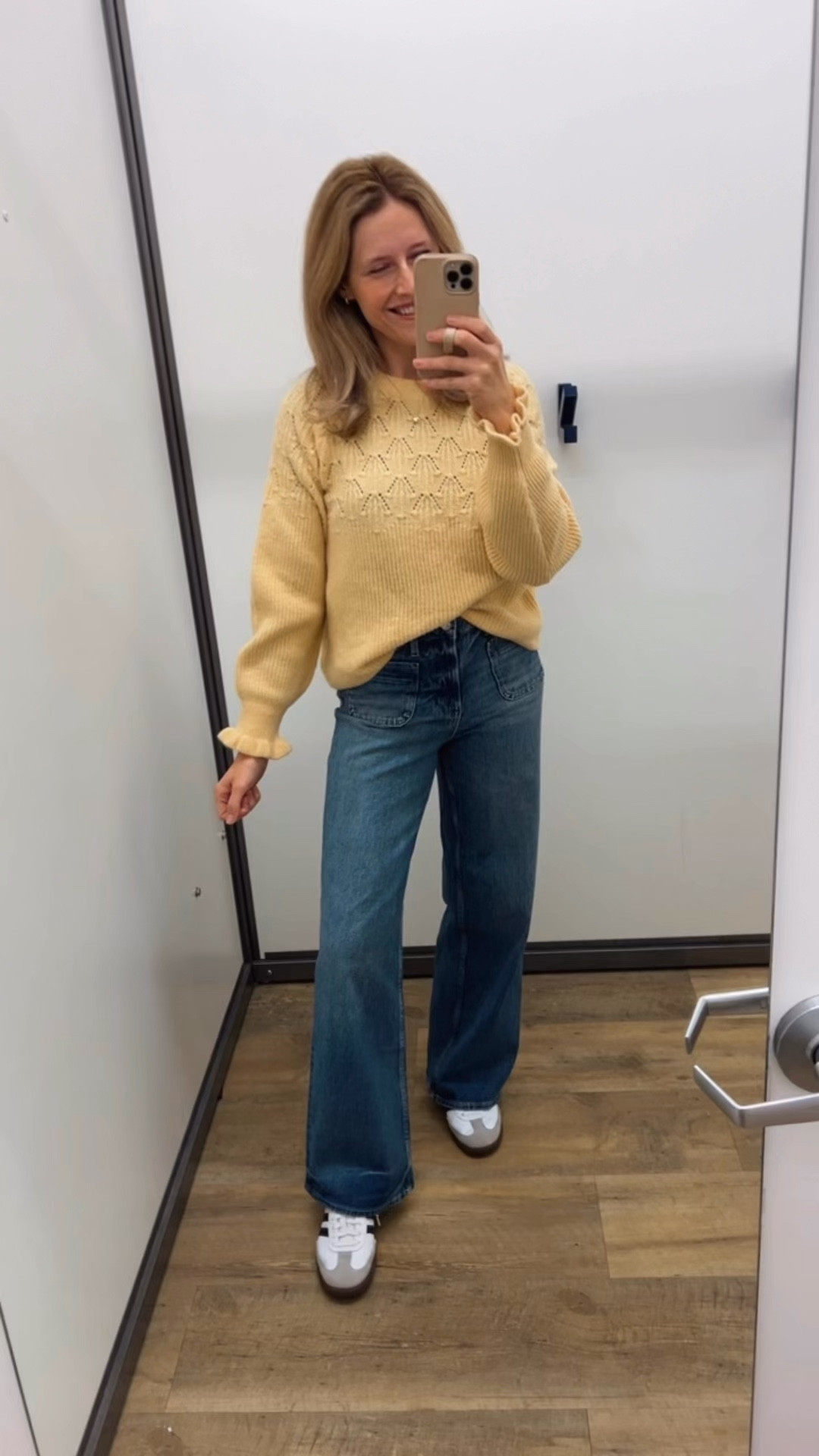 Adorable soft old navy sweater! I grabbed a large here and love the relaxed fit. 