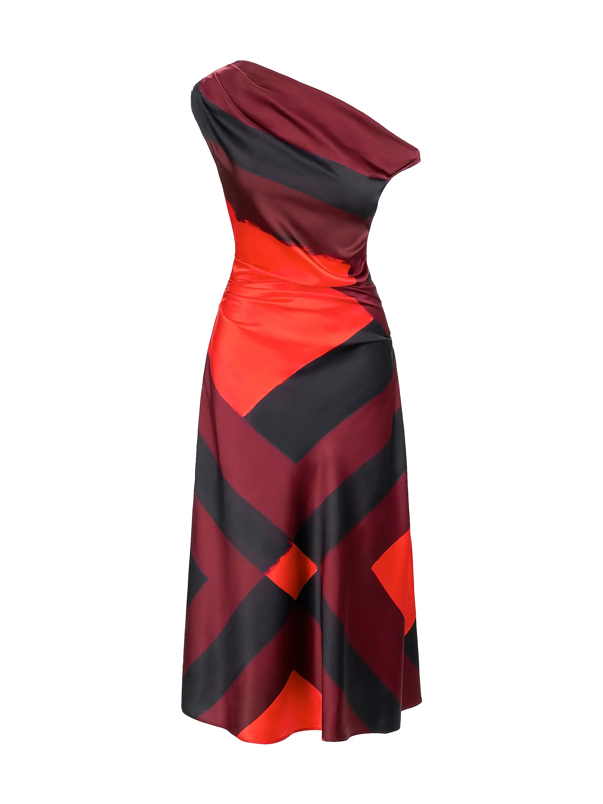 Phare Abstract Stretch-Silk One-Shoulder Dress | Saks Fifth Avenue