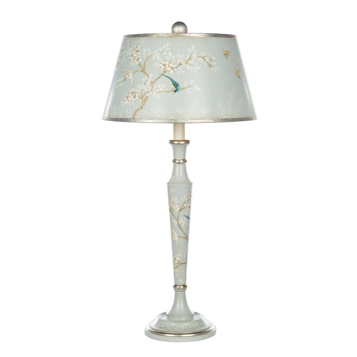 Lt. Blue Garden Candlestick Lamp | Caitlin Wilson Design