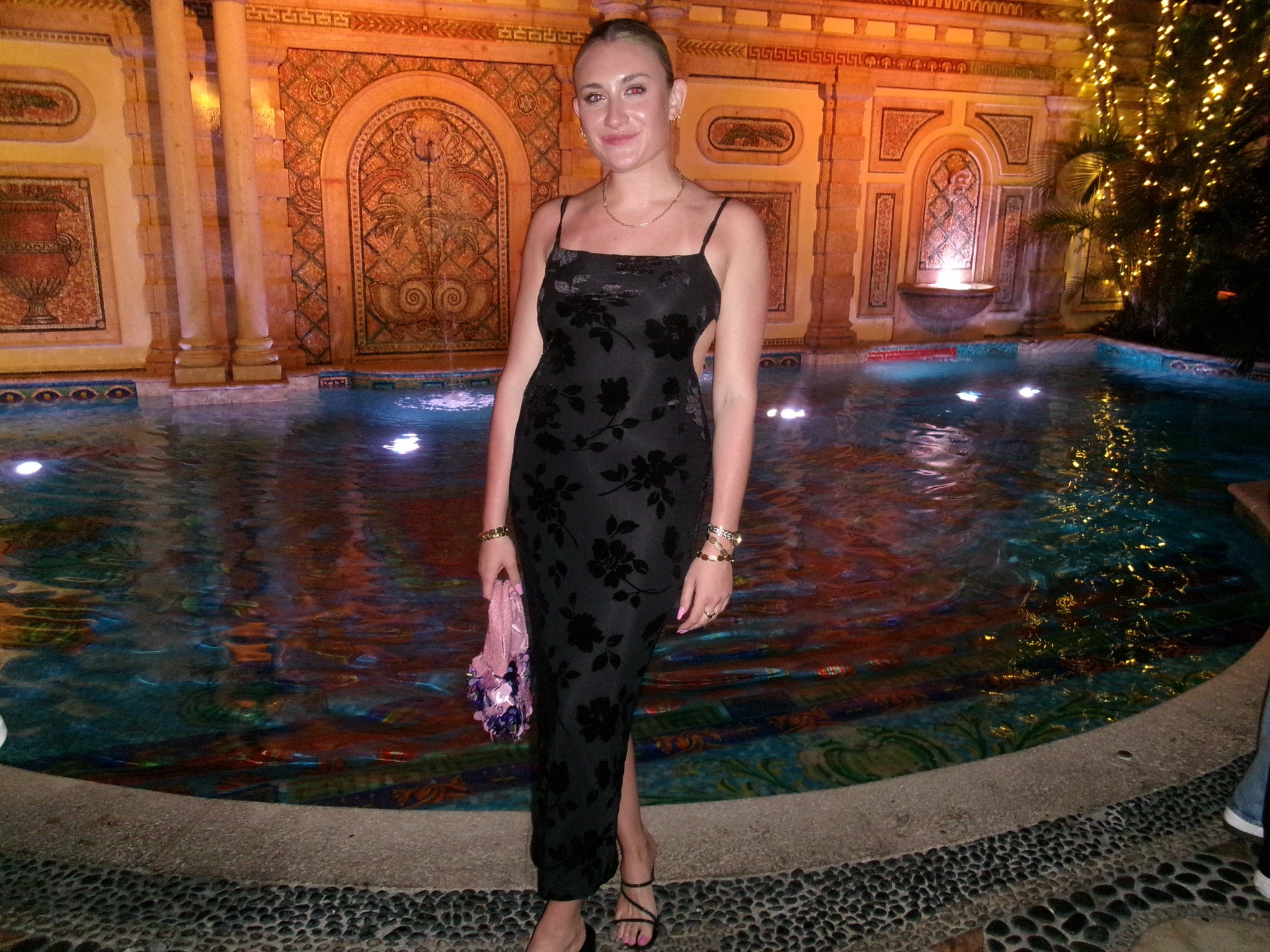 For night one of Breanna’s Bach, we went for a dinner and drinks night instead of a club. We decided Versace Mansion was the perfect upscale dinner date for the bridal party. I opted for a black dress with velvet rose details, black strappy heels, and my beaded purple bag. I wanted the pink for a pop of color, of course! 

#LTKFindsUnder50 #LTKTravel #LTKItBag