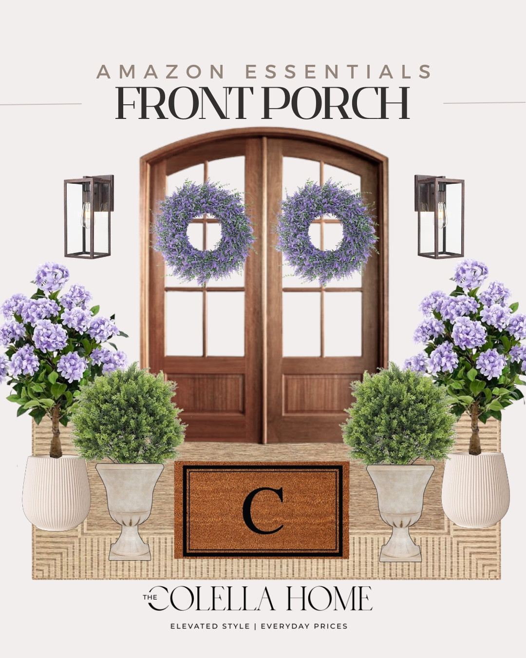 Front porch essentials includes faux greenery, faux florals, planters, 
Outdoor lighting, wreaths, outdoor rug, doormat.

Home decor, porch decor, spring decor

#LTKHome #LTKvlog #LTKSeasonal