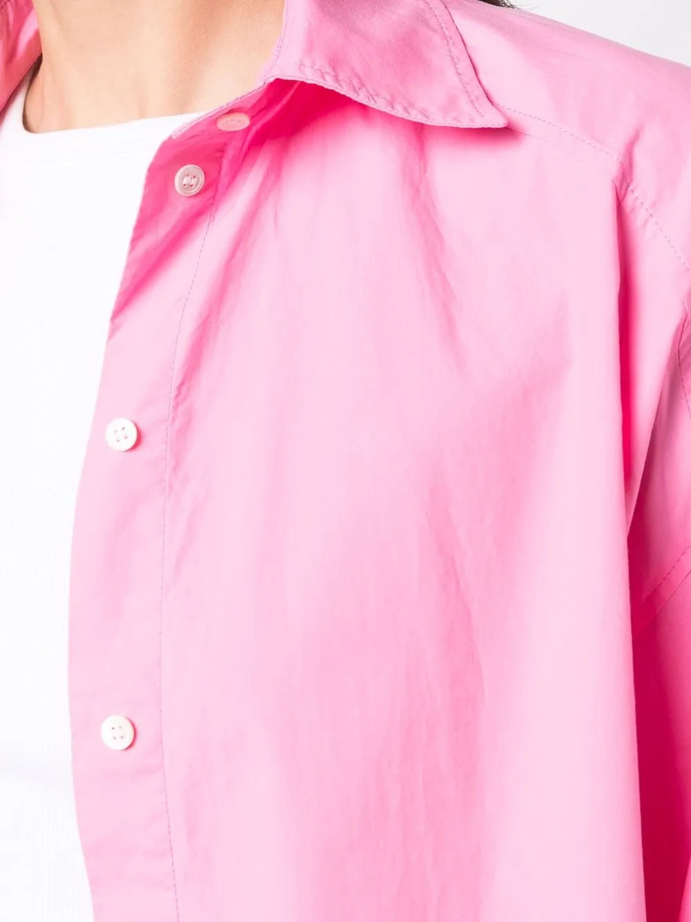 pearl-button long-sleeve shirt | Farfetch (US)