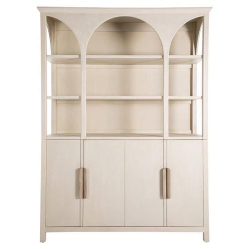 Gabby Edison French Country White Wood 2 Door Display Case China Cabinet | Kathy Kuo Home