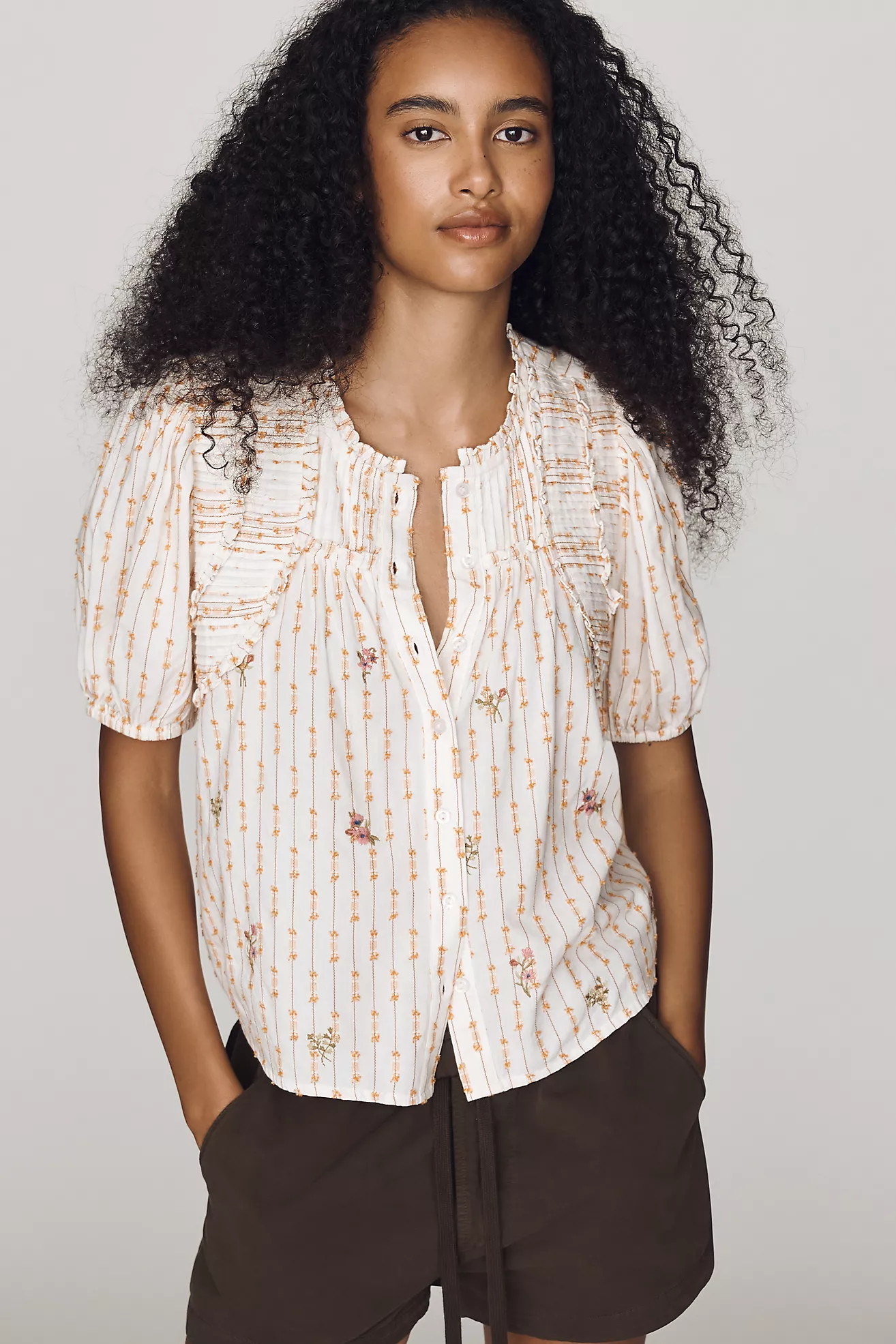 By Anthropologie Crop Swing Top | Anthropologie (US)