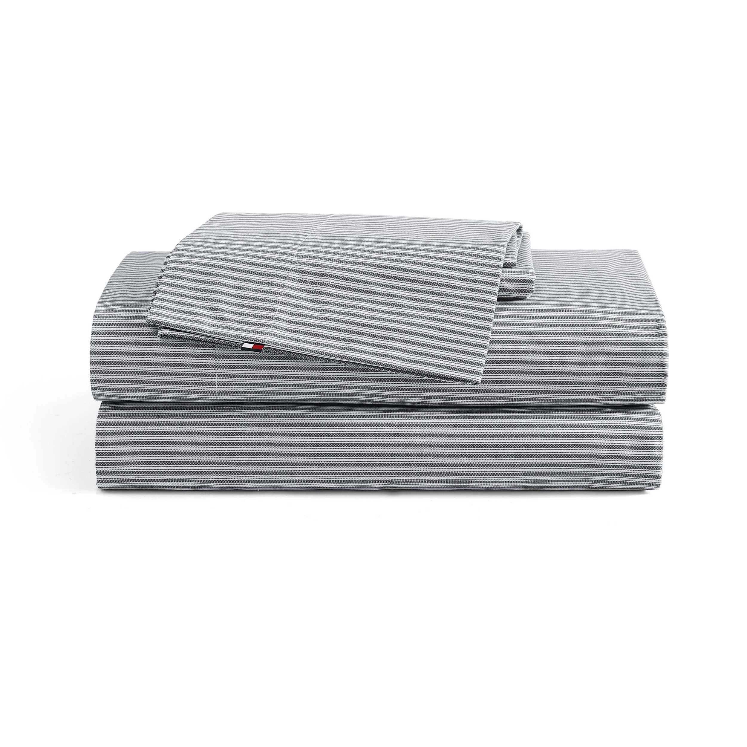 Tommy Hilfiger - Sheet Set, Cotton Percale Bedding with Matching Pillowcase, Crisp & Cool, Premiu... | Amazon (US)