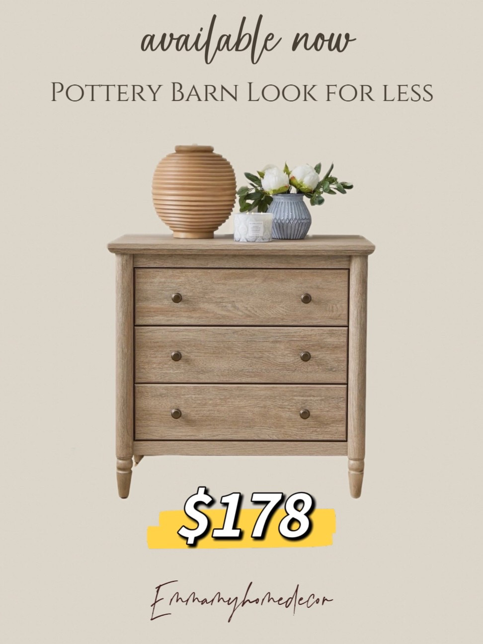 Designer look for less! The best deal you don't want to miss! The viral designer look nightstand is back in stock! Perfect white oak finish and with three drawers! Under $180!


网红床头柜


#LTKFindsUnder100 #LTKSaleAlert #LTKHome