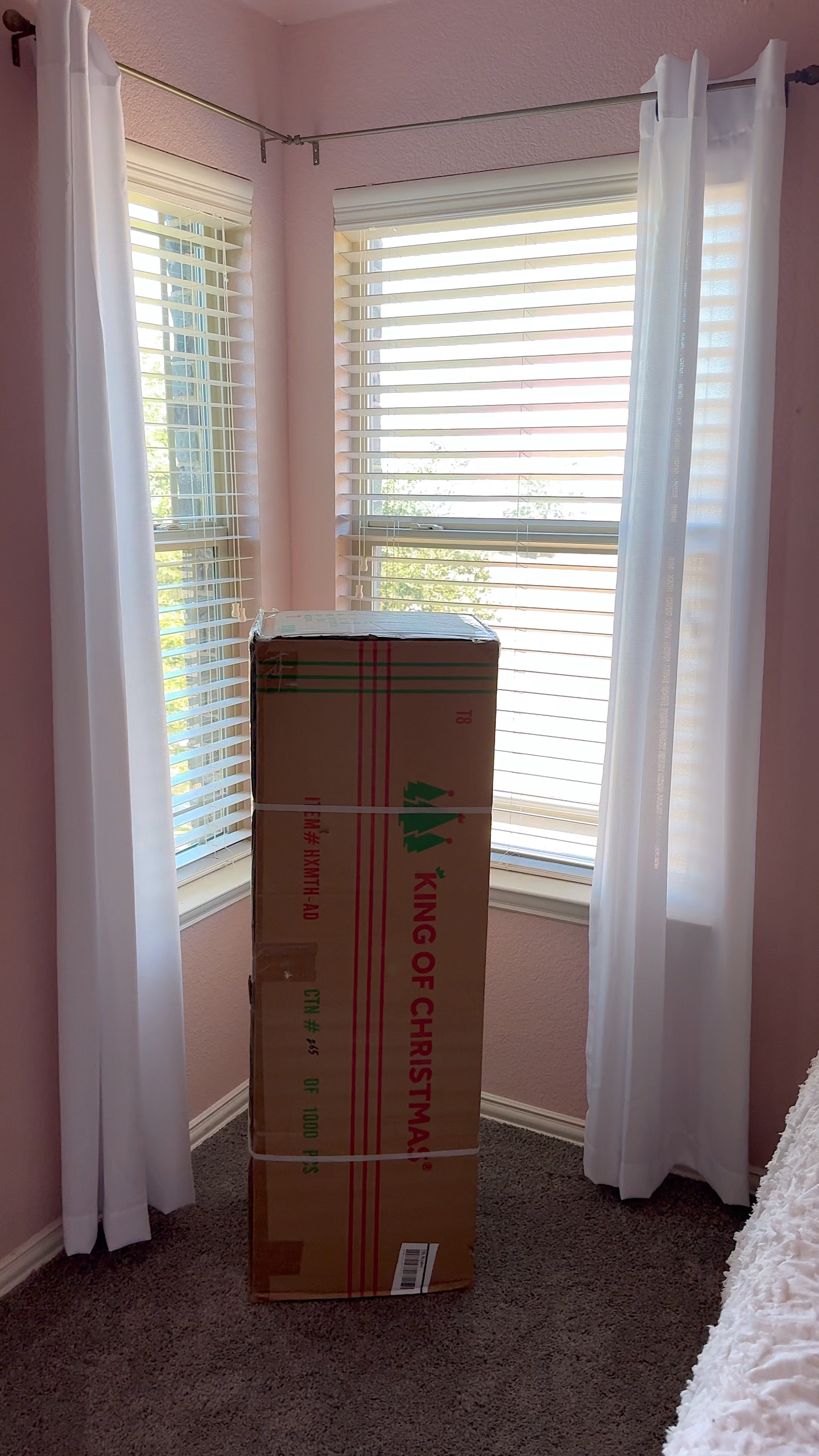 Upstairs guest bedroom is ready for Christmas! I love the new tree I got from king of Christmas! I will link what I can. Some of the ornaments came from hobby lobby. Pink Christmas - Christmas home - Christmas tree - Christmas ornaments - Christmas pillow 

#LTKHolidaySale #LTKhome #LTKHoliday