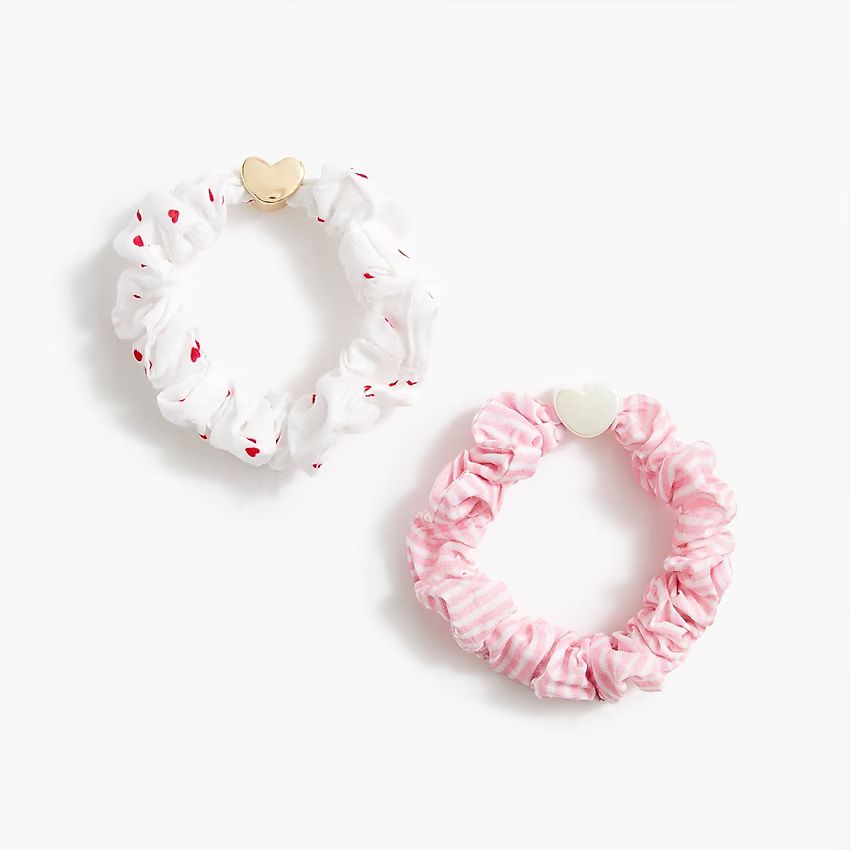 Heart hair scrunchies set | J.Crew Factory