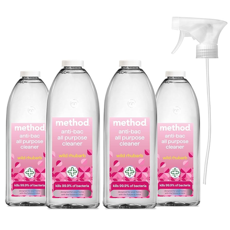 Method Antibacterial All Purpose Spray, Powerful Formula Kills 99.9% of Bacteria, Wild Rhubarb, P... | Amazon (UK)