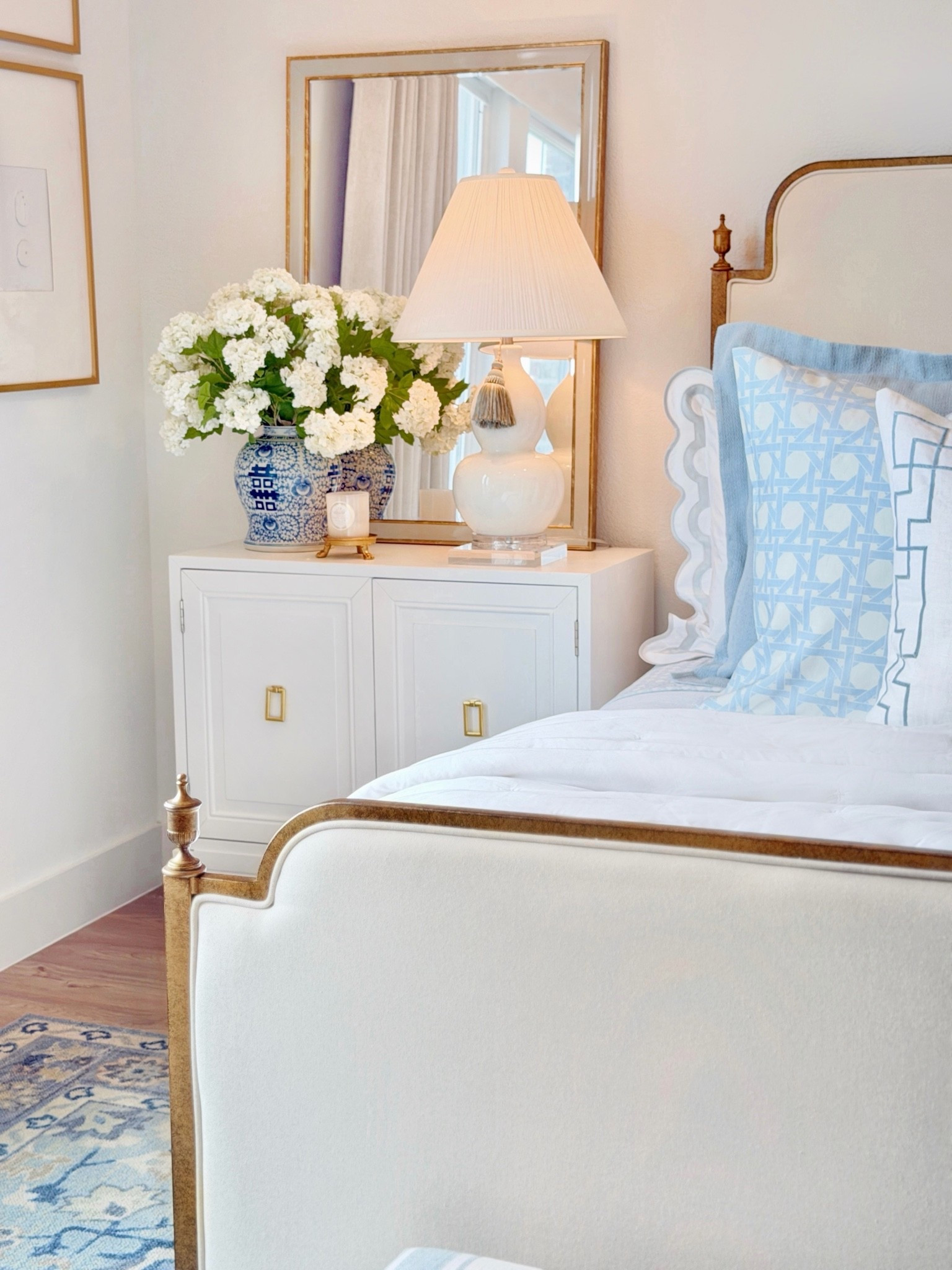 Bedroom, white nightstand, brass bed frame, traditional timeless classic home decor

#LTKHome #LTKootd #LTKSaleAlert