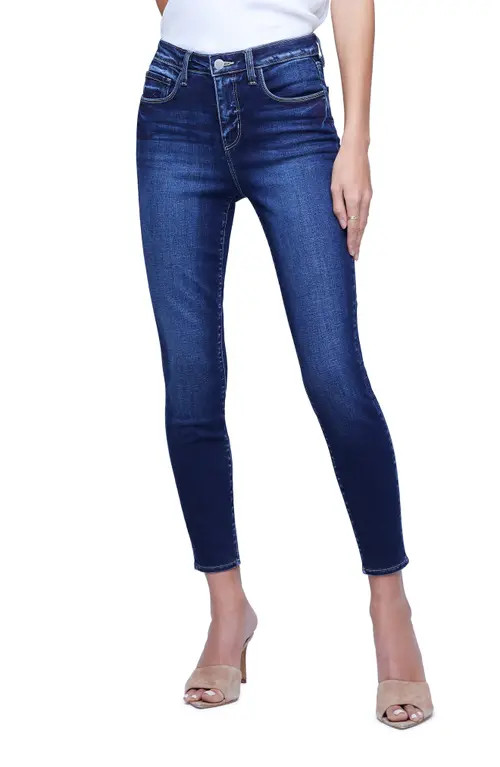 L'AGENCE Margot Crop Skinny Jeans in Columbia at Nordstrom, Size 25 | Nordstrom