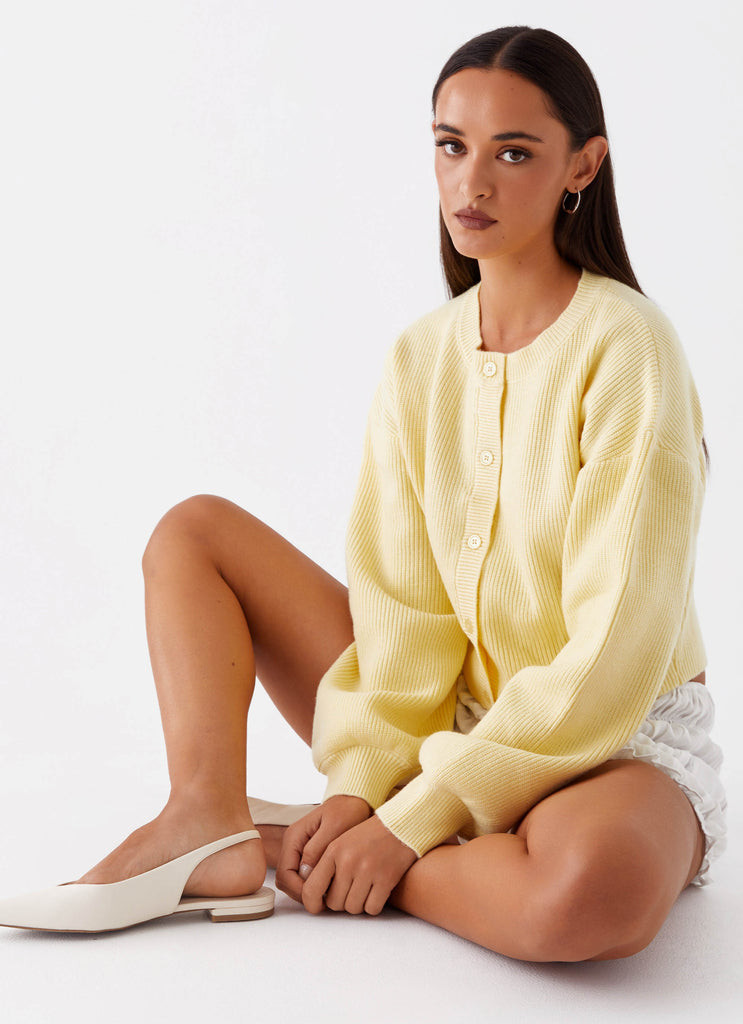 Daphne Knit Cardigan - Butter Yellow | Peppermayo (Global)