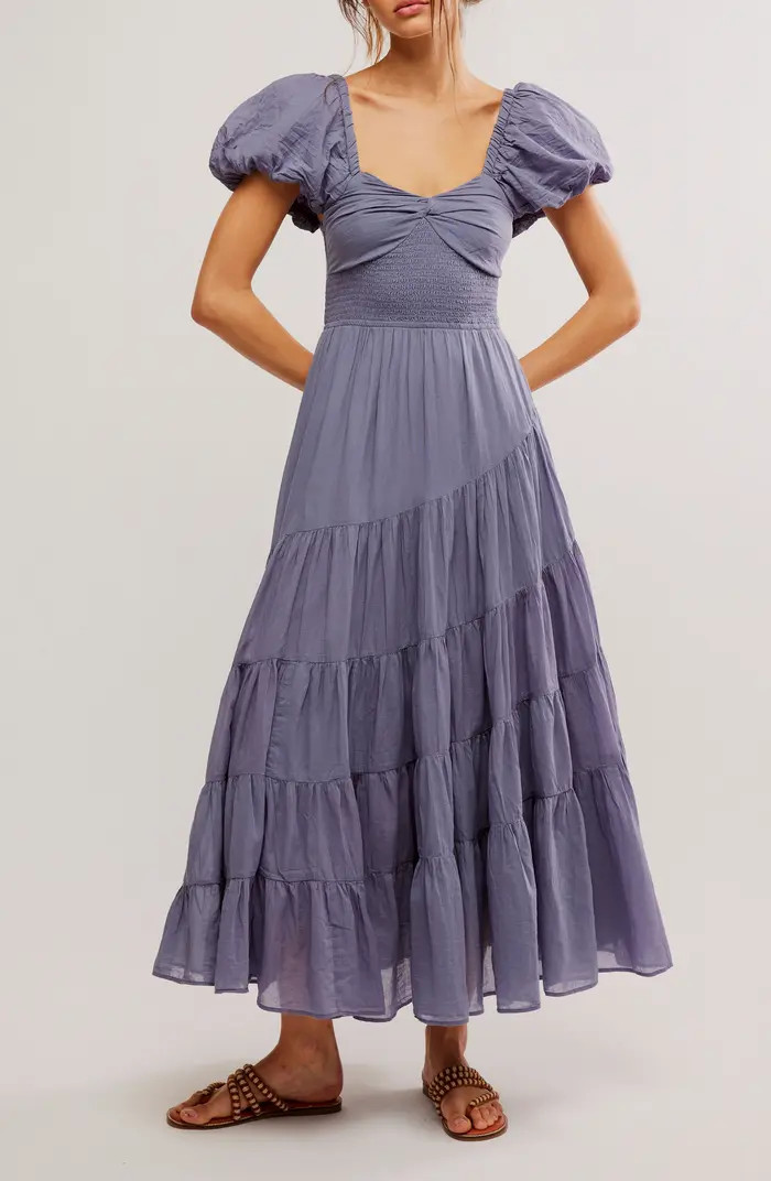 Sundrenched Smocked Puff Sleeve Maxi Dress | Nordstrom