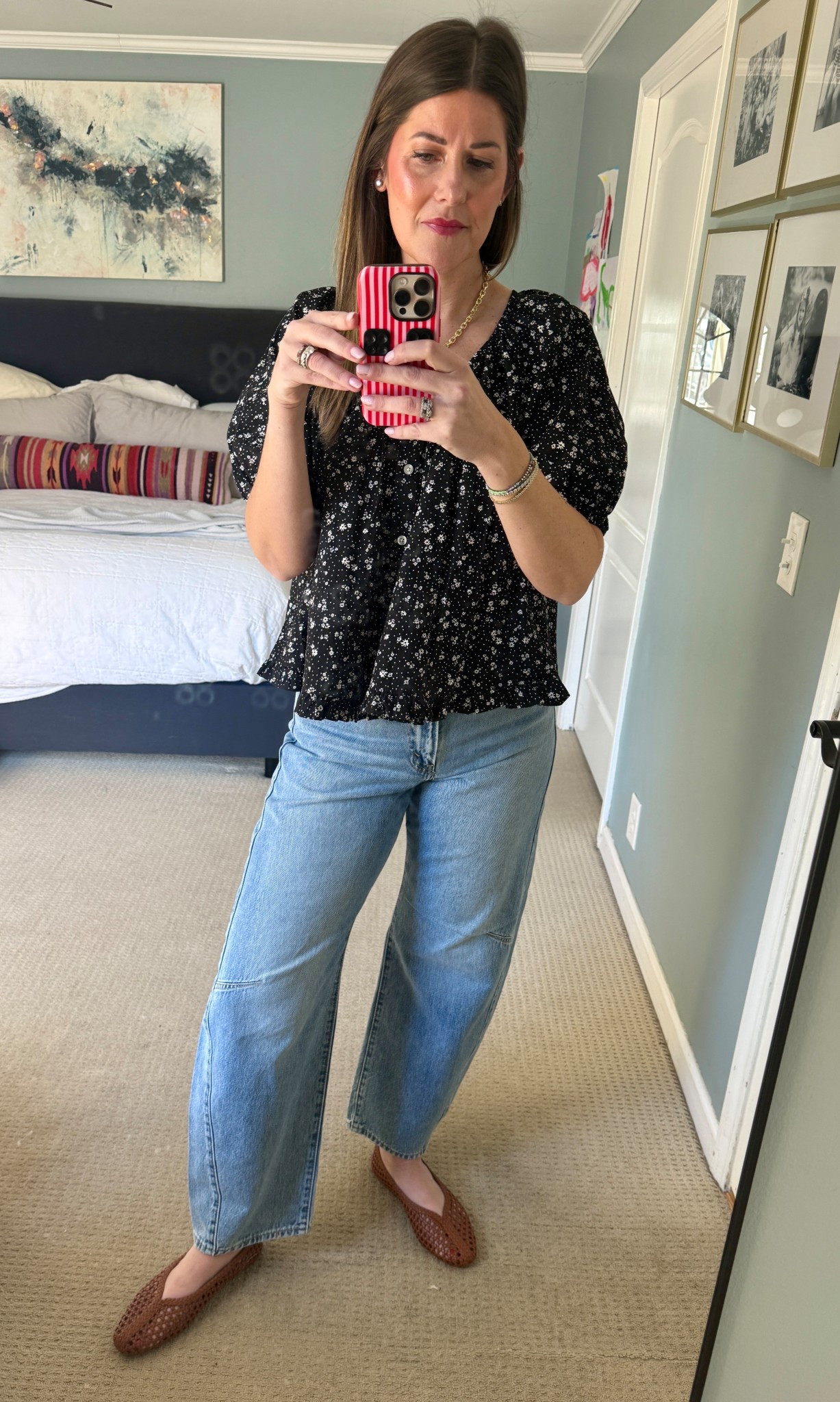 Easy spring outfit from @Target  🌸
A flowy top, relaxed jeans, and comfy flats I’ll be wearing on repeat as the weather warms up. Simple, casual, and comfortable.

spring outfit, Target spring outfit, casual spring outfit, everyday spring outfit, spring mom outfit, spring jeans outfit, flowy spring top, Target floral top, relaxed fit jeans, wide leg jeans, Target jeans, spring flats, Target ballet flats, brown flats, transitional spring outfit, spring neutral outfit, weekend spring outfit, affordable spring fashion, Target women’s clothing

#LTKmomlife #LTKootd #LTKSeasonal