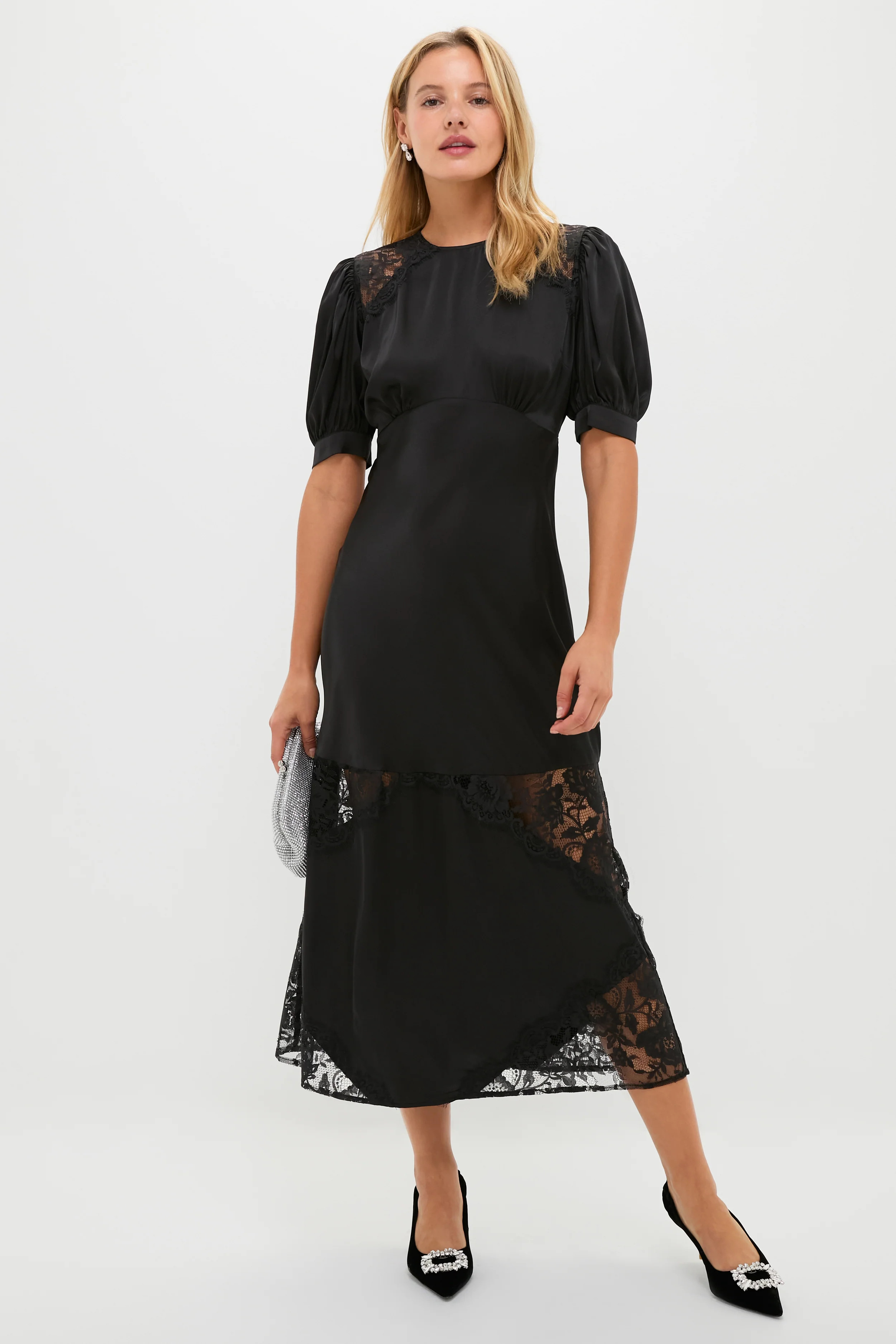 Black Lace Pierpont Midi Dress | Tuckernuck (US)