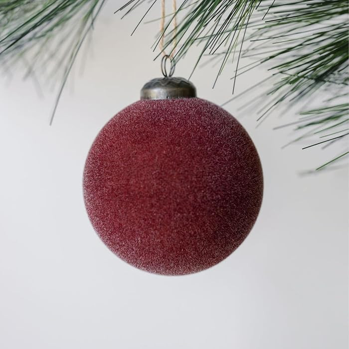 CG Hunter Holiday Collection, Bordeaux Glass Set-of-6 Christmas Tree Ornaments, Premium Christmas... | Amazon (US)