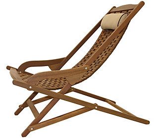 Outdoor Interiors Eucalyptus Swing Lounger with | QVC