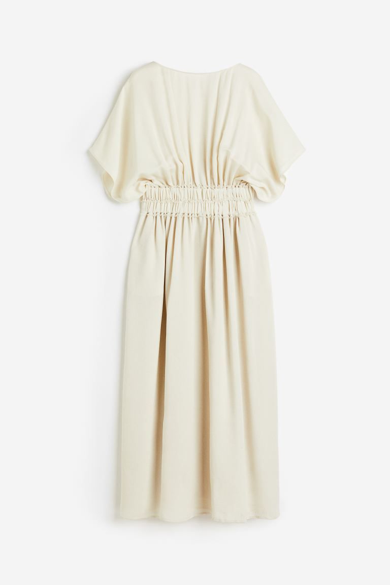 Silk-blend smock-waisted dress | H&M (UK, MY, IN, SG, PH, TW, HK)