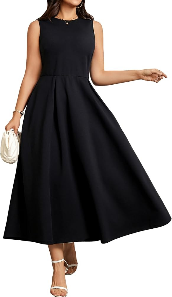 RWJ Plus Size Dresses for Women Summer 2026 Elegant Classy Sleeveless A Line Formal Wedding Guest... | Amazon (US)