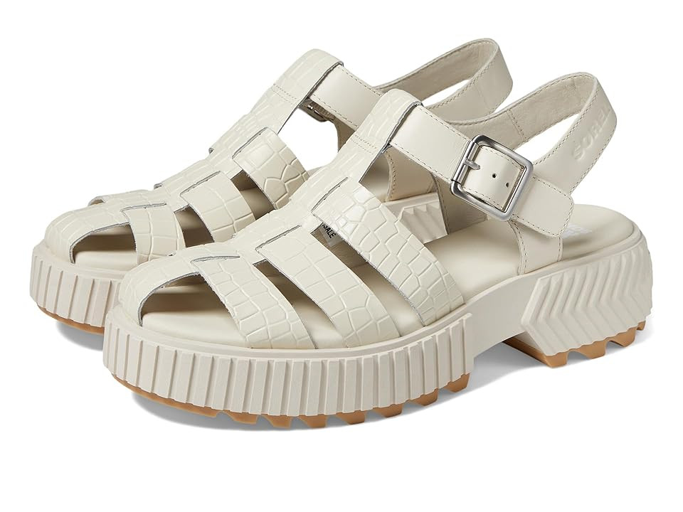 SOREL ONAtm Streetworks Fisherman Mid Sandal Women's Shoes Chalk/Sea Salt : 10 B - Medium, Leather | Zappos