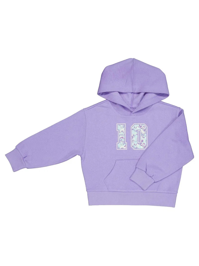 Wonder Nation Girls Fleece Hoodie, Sizes 4-18 & Plus | Walmart (US)