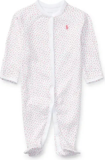 Floral Print Cotton Footie | Nordstrom