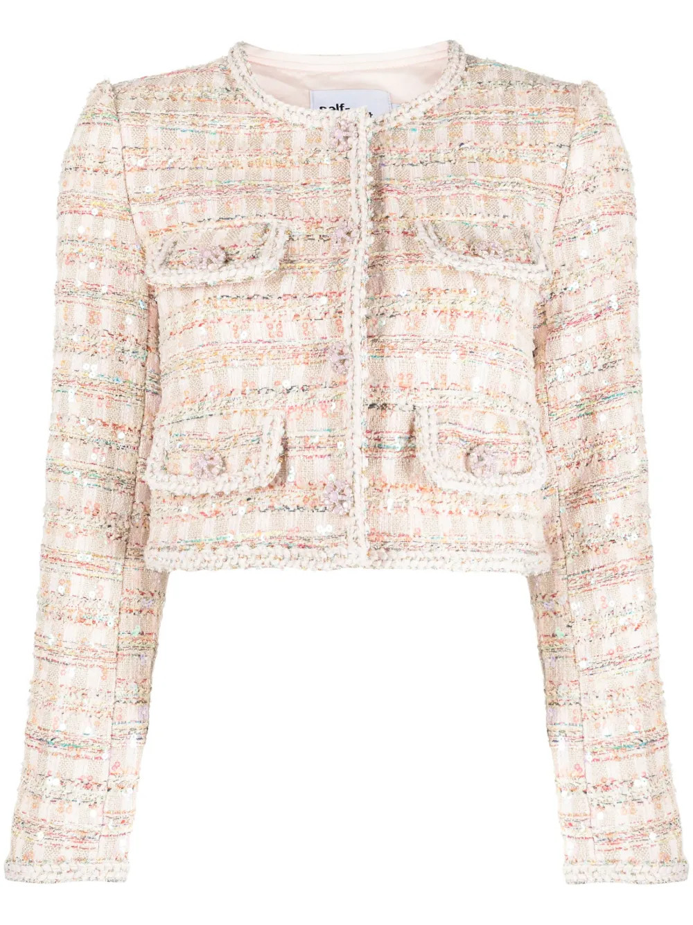 cropped bouclé jacket | Farfetch Global