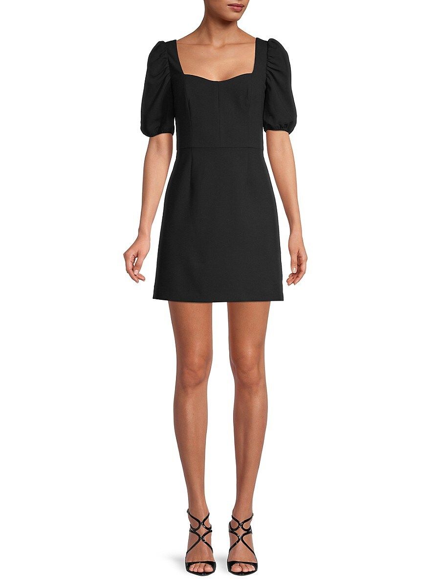 French Connection Women's Berina Puff-Sleeve Dress - Black - Size 8 | Saks Fifth Avenue OFF 5TH (Pmt risk)