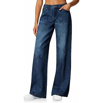 Cicy Bell Womens Wide Leg Jeans High Waisted Stretchy Baggy Denim Pants | Amazon (US)