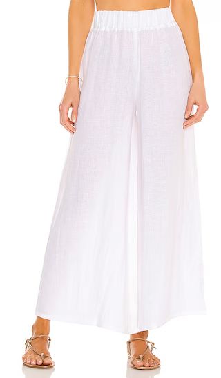 Tallows Wide Leg Pant in White | Revolve Clothing (Global)