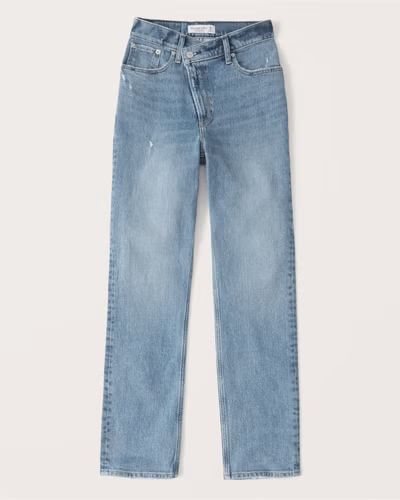 Women's 90s Ultra High Rise Straight Jeans | Women's | Abercrombie.com | Abercrombie & Fitch (US)