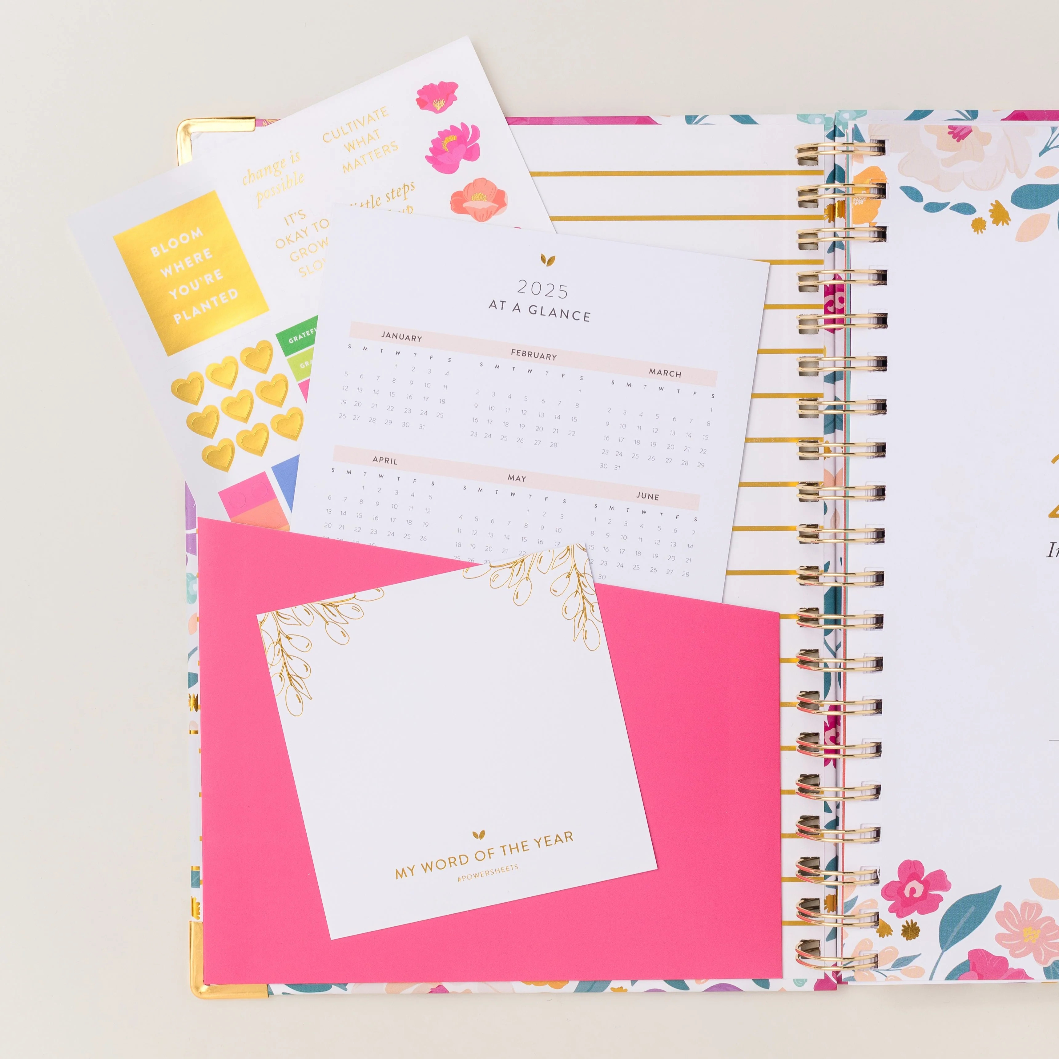 2025 One-Year PowerSheets® Goal Planner | Blooms | Cultivate What Matters