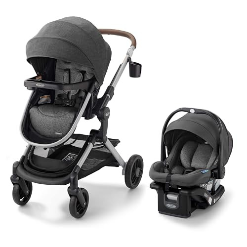 Graco Modes Nest Travel System, 3-in1 Modular Carseat Stroller Combo, Adjustable Slide2Me Infant Car Seat Carrier to Toddler Stroller, Includes the SnugRide DLX Infant Car Seat, Sullivan | Amazon (US)