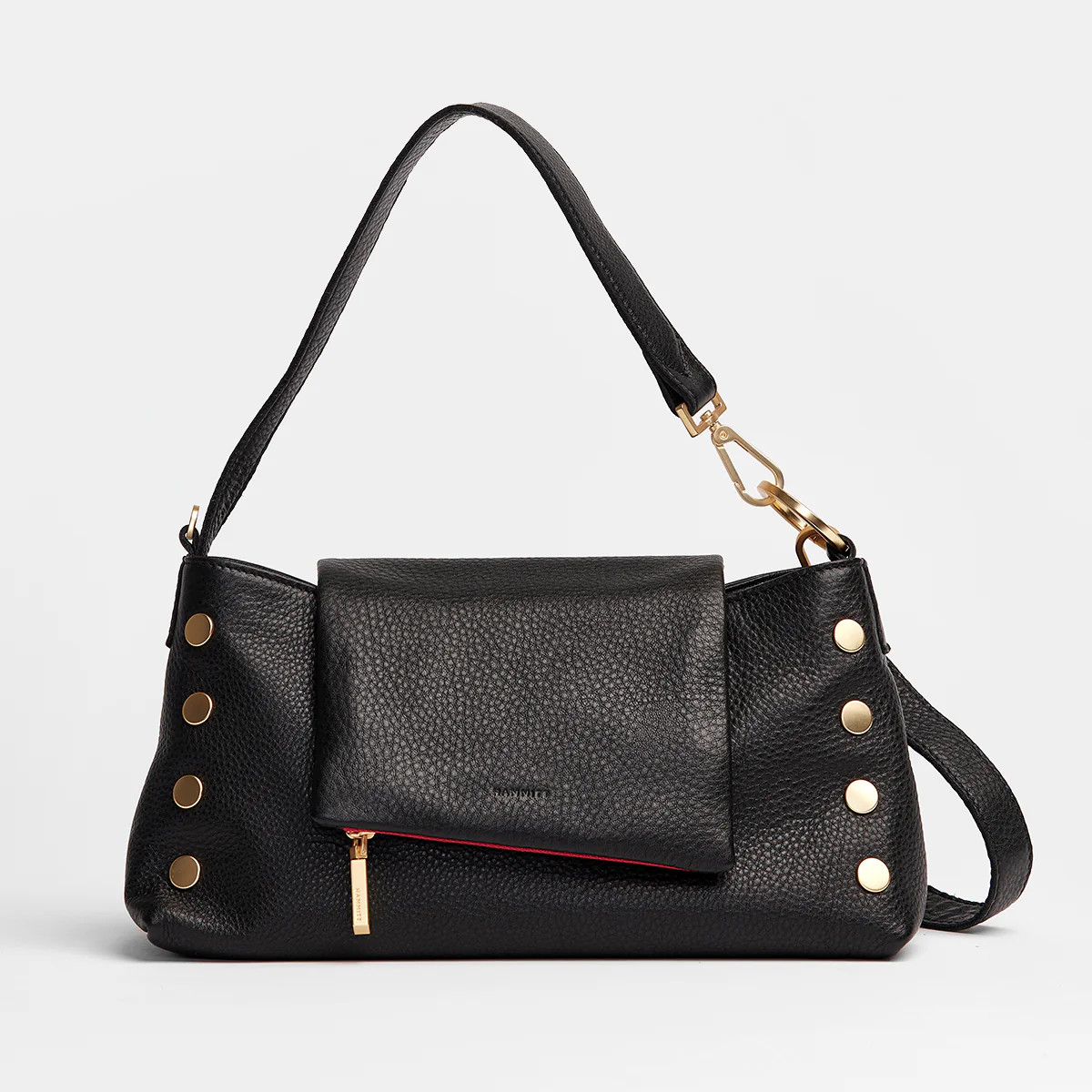 VIP Satchel | Black/Brushed Gold Red Zip 840220509354 | Hammitt (US)