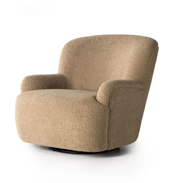 Kadon Upholstered Camel Swivel Chair | Scout & Nimble