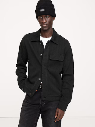 French Terry Shirt Jacket | Banana Republic (US)