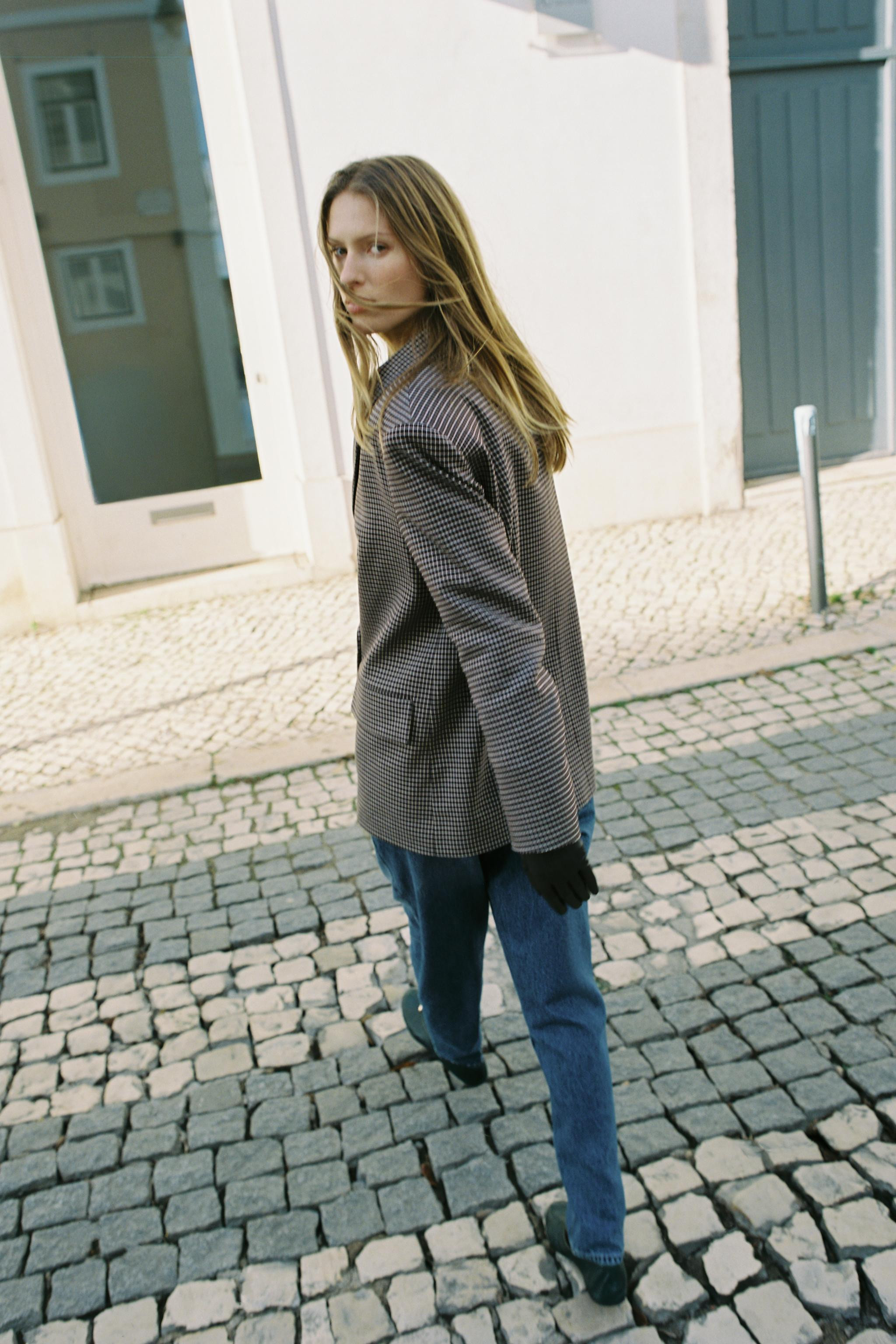 OVERSIZE-BLAZER MIT KAROMUSTER | Zara DE