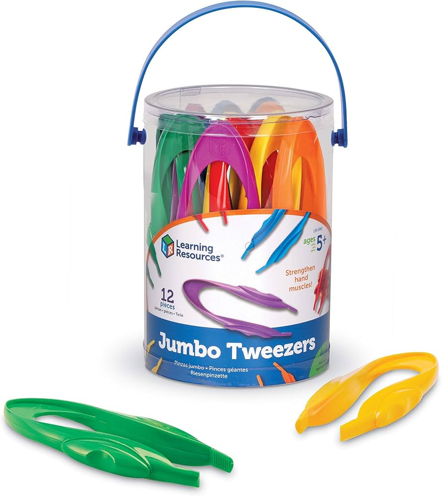 Learning Resources Jumbo Tweezers, Set Of 12, Sorting & Counting, Preschool Science, Homeschool, ... | Amazon (US)