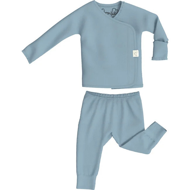 Bonsie Baby | Two Piece, Ripple (Blue, Size New Born) | Maisonette | Maisonette