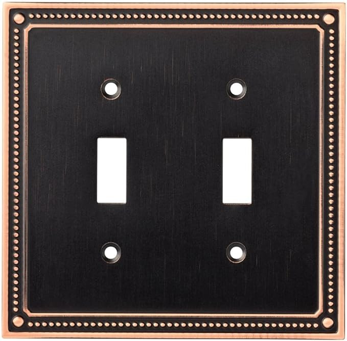 Franklin Brass W35061-VBC-C Classic Beaded Double Toggle Switch Wall Plate / Switch Plate / Cover... | Amazon (US)
