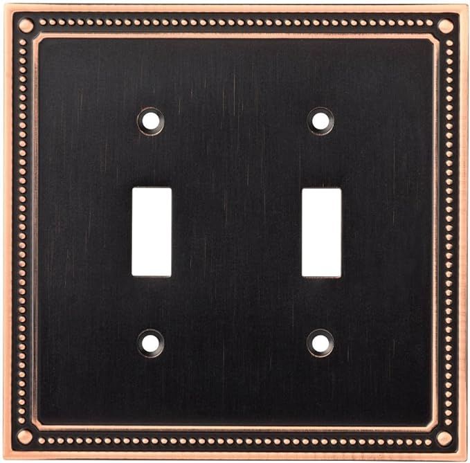 Franklin Brass W35061-VBC-C Classic Beaded Double Toggle Switch Wall Plate / Switch Plate / Cover... | Amazon (US)