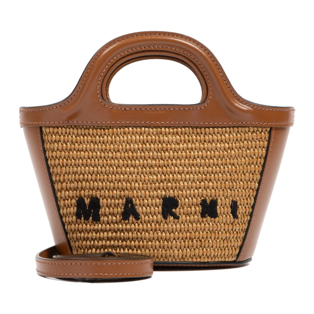 Marni, Shopping Bags, female, Brown, ONE SIZE, Tropicalia Micro Bag | Miinto UK Ltd