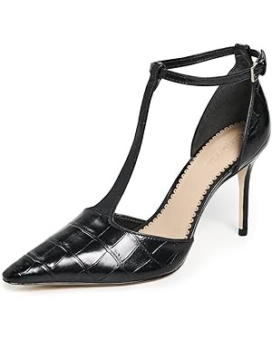 Cinq à Sept Women's Clara Croco T Strap Pumps | Amazon (US)
