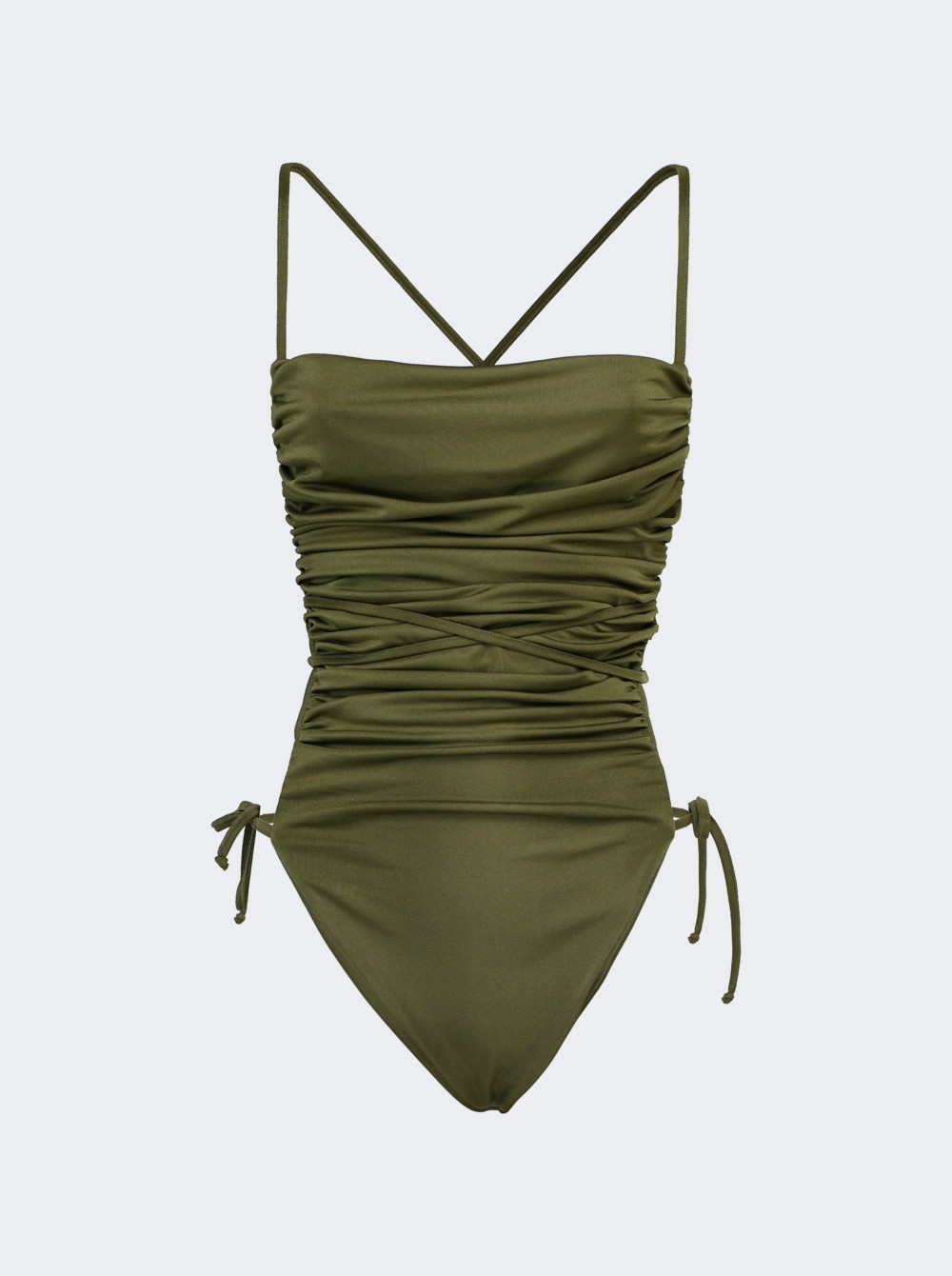 Ruched Bodysuit Green  | The Webster | The Webster