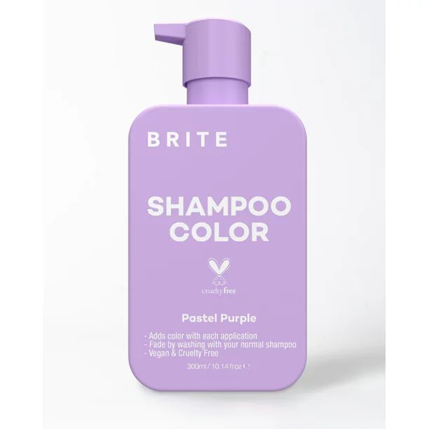 BRITE Pastel Purple Wash in Color Shampoo. Hydrating, Cruelty-Free, Color Building, 10.14 fl oz | Walmart (US)
