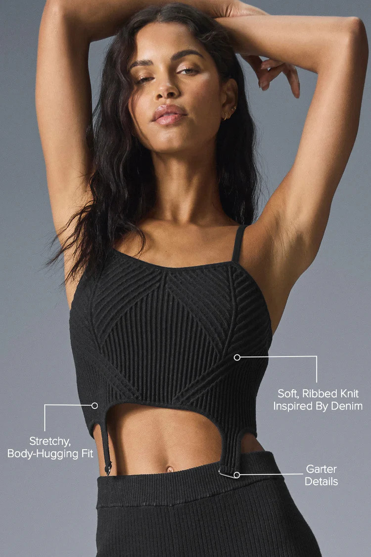 Denim Knit Garter Tank | Alo Yoga